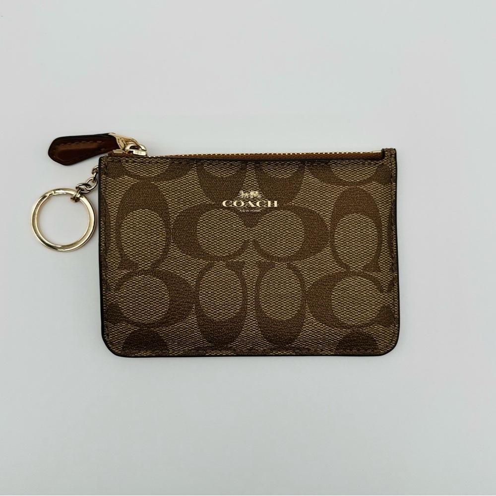 Coach Brown Monogram Coin Purse